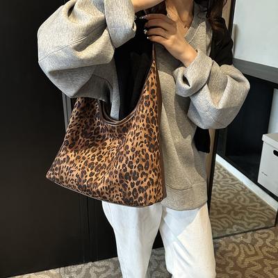 2025 Underarm Bag New Tote Leopard Print Fashion Shoulder Commuter Messenger Bag Large Capacity Handbag Bag