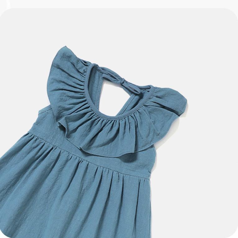 Girl's Dress with Ruffled Edges Summer Style Vest Dress Princess Dress Korean for Women