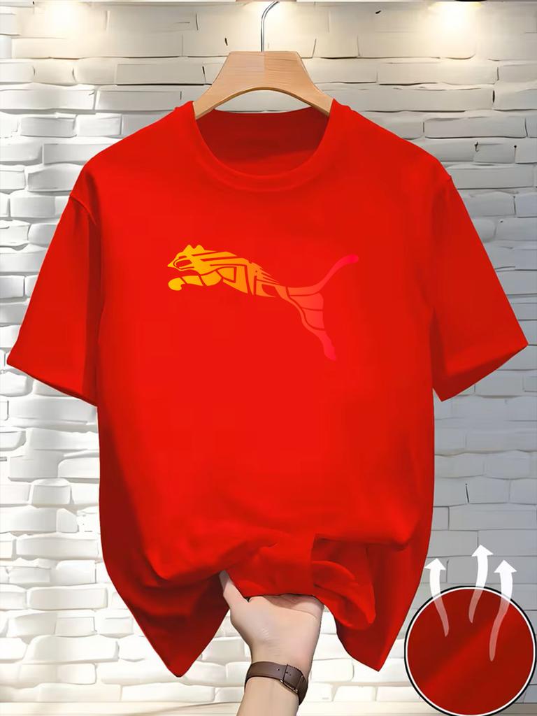 Letnia Moda Lis Pantera Nadruk 3D Koszulka Luksusowa Wysokiej Jakości Męska Góra z Okrągłym Dekoltem Codzienny Trend Bluza Fitness