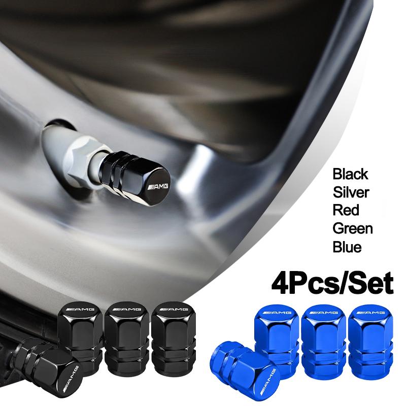 4pcs Styling Wheel Tire Valve Air Stem Cap Duust Cover For Benz AMG W212 W201 W210 W108 W168 GLC W222 GLB GLE A B C E Class A180 BA1 f46