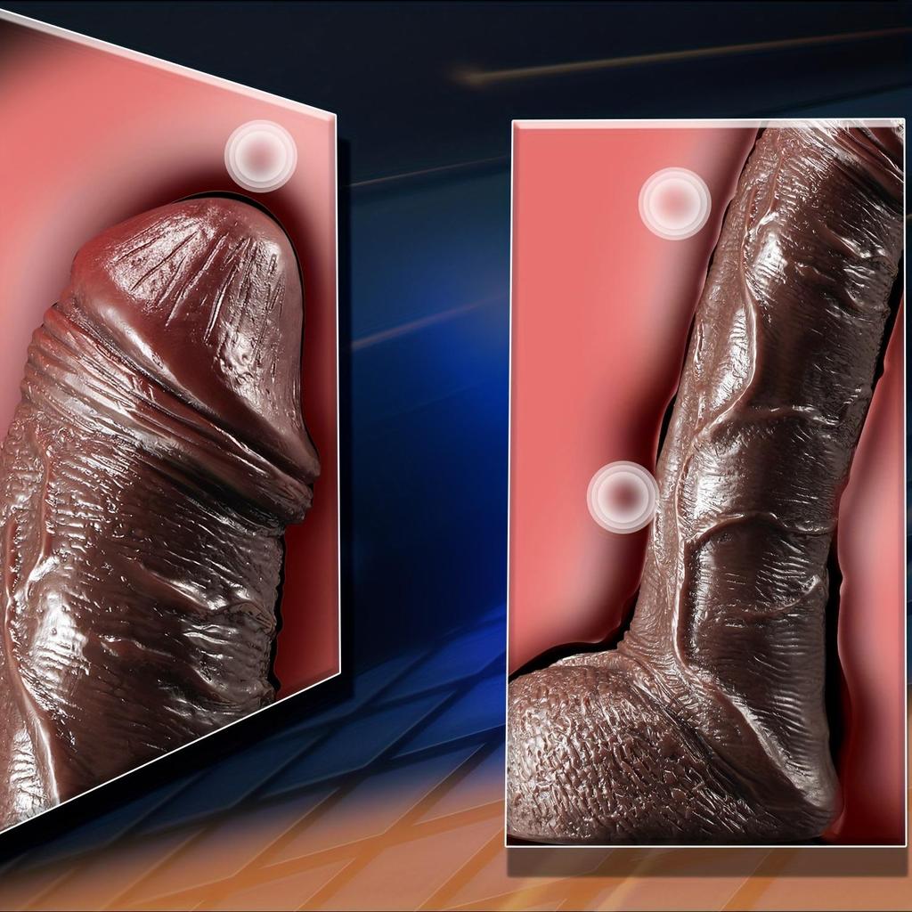 10'' realistické dildo realistického vzhledu – měkký tekutý silikon, na dotyk jako kůže, silné anální dildo s přísavkou pro muže, stimulace bodu G, sexuální hračky pro dospělé pro ženy