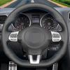 For Volkswagen Golf 6 GTI MK6 VW Polo GTI Scirocco R Passat CC R-Line 2010 Car Steering Wheel Cover Black Artificial