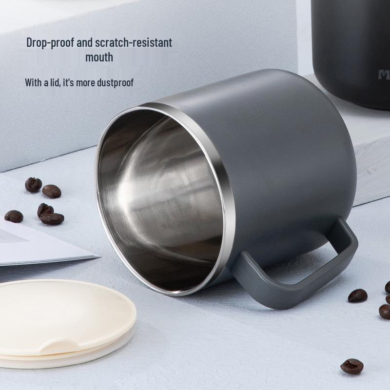 Isolierte Edelstahl-Tasse mit Deckel - Langlebig, Büro- & Kinderbecher, Ideales Geschenk für Teeliebhaber