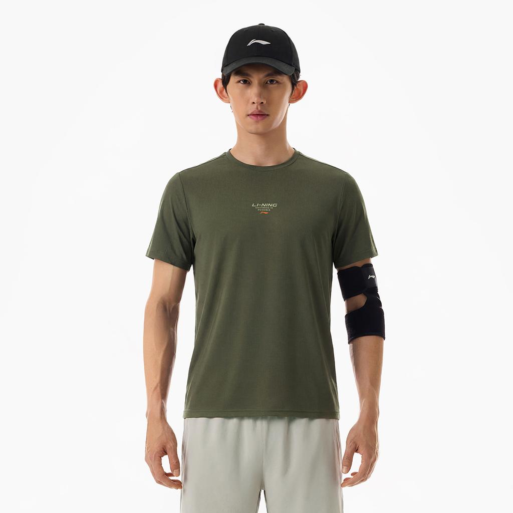Li-Ning Soft Minimalist Letter Print Back Short Sleeve T-Shirt Men Tops ATSW321-1