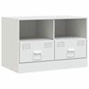 VidaXL Meuble TV blanc 67x39x44 cm acier 841749