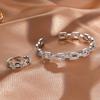Luxurious Exquisite Cubic Zirconia Bracelet Ring Set Suitable For Daily, Travel, Party, Banquet Wear