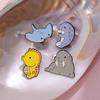 Ocean Animals Enamel Pins Custom Whale Shark Otter Pufferfish Axolotl Sea Lion Brooch Lapel Badges Jewelry Gift for Kids Friends