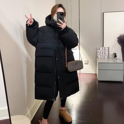 Women's Autumn And Winter Hooded White Duck Down Down Jacket Loose Thickened Coat