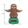 Solar Powered Gift Car Ornament Sloth Toy Dancing Sloth Model Sloth Doll Shaking Hand