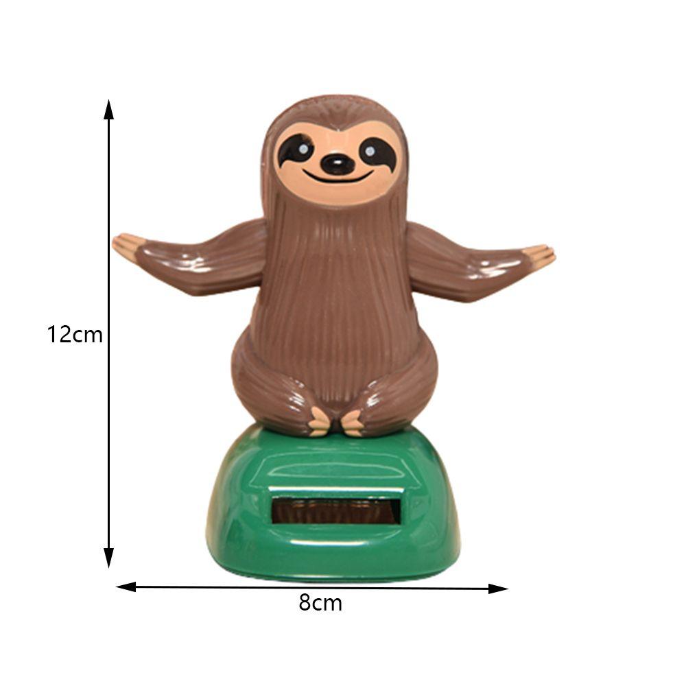 Solar Powered Gift Car Ornament Sloth Toy Dancing Sloth Model Sloth Doll Shaking Hand