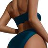 New Solid Color Tube Top Bikini European And American Sexy Split Suit Swimsuit Women'S Bikini Swimsuit