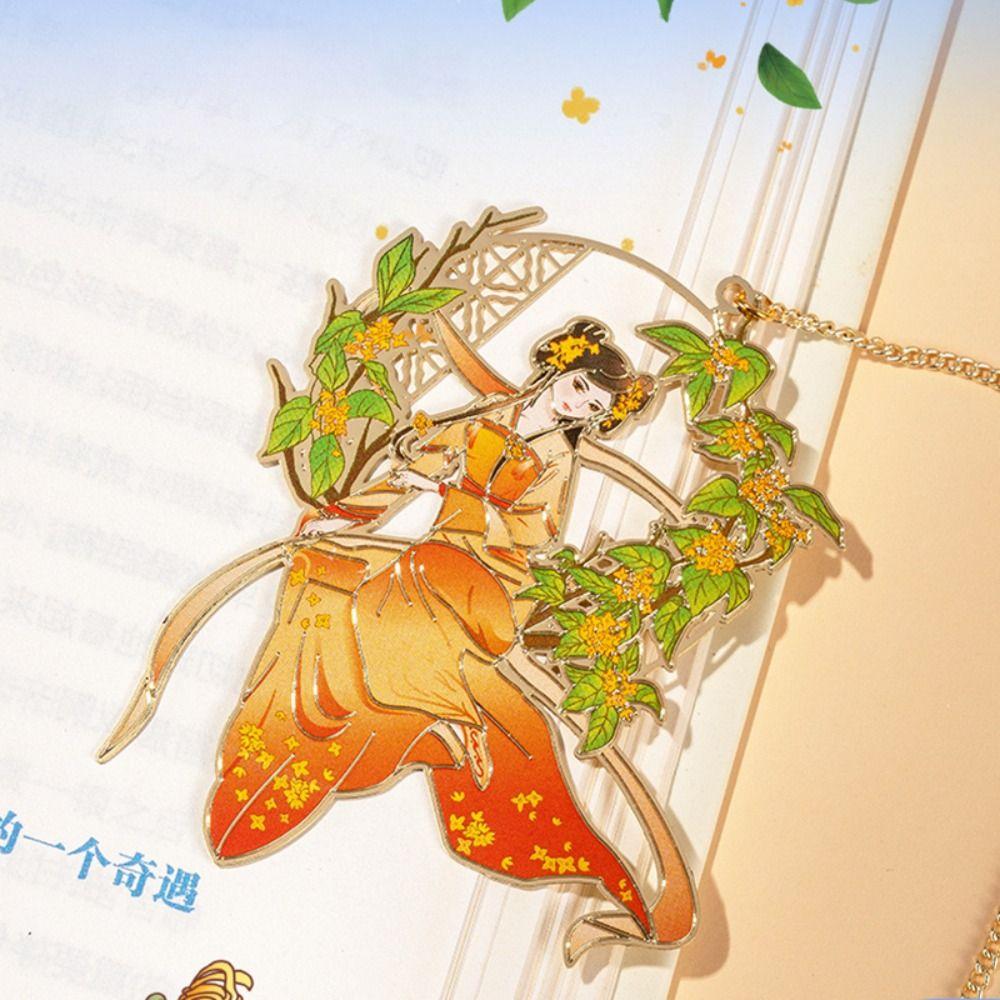 with Tassel Pendant Bookmarks Metal Pagination Mark Retro Book Clip  Students