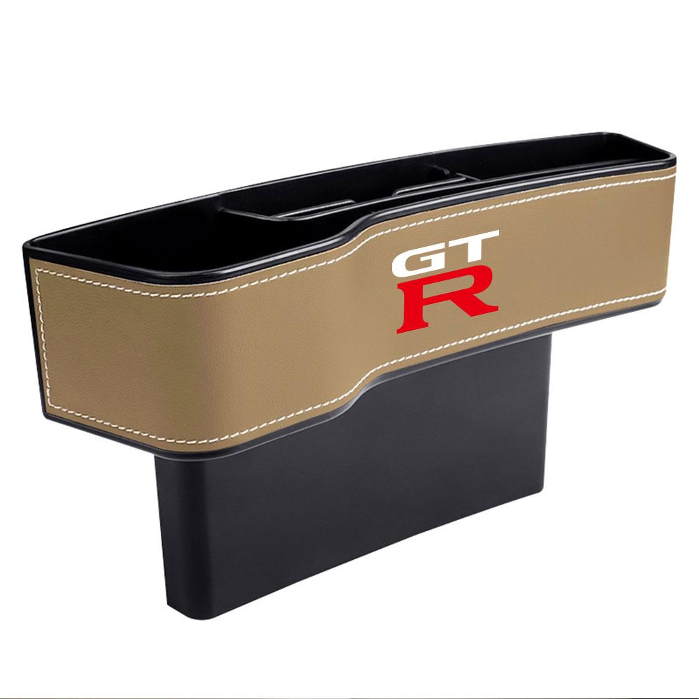 Organizador de Asiento de Coche Relleno para Huecos Portavasos Caja de Almacenamiento para Ranuras del Asiento Accesorios Para Nissan Nismo X-trail Qashqai Leaf Tiida GTR