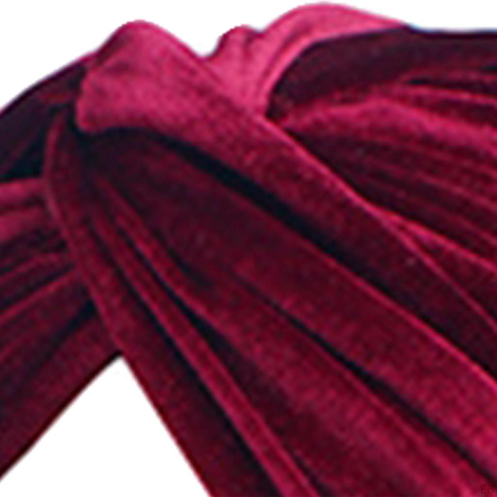 Pleated Muslim Hat Head Wrap Velvet Double Layer Chemo Caps Bright Color Headwear Women