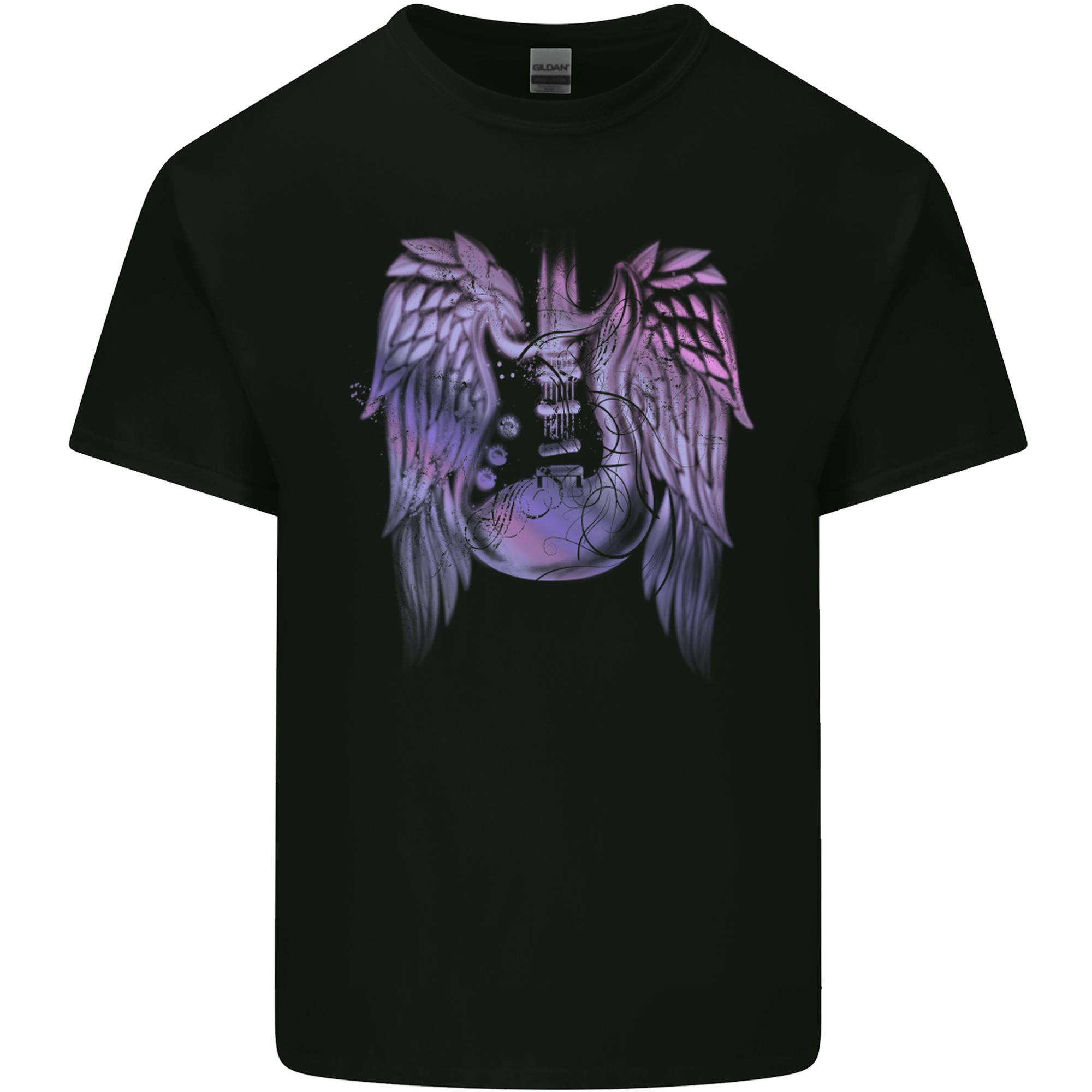 Electric Guitar Wings Guitarist Acoustic Unisexs Light Cotton TShirt S