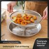 Stainless Steel Basket Mesh Round Filter Tray Rust Proof Reusable for Frying Grilling Kitchen Cookware