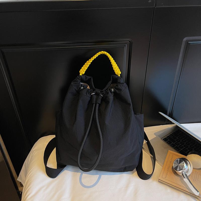 Drawstring Backpack Female Large Capacity Leisure Student Class School Bag Mountaineering Bag Travel Backpack