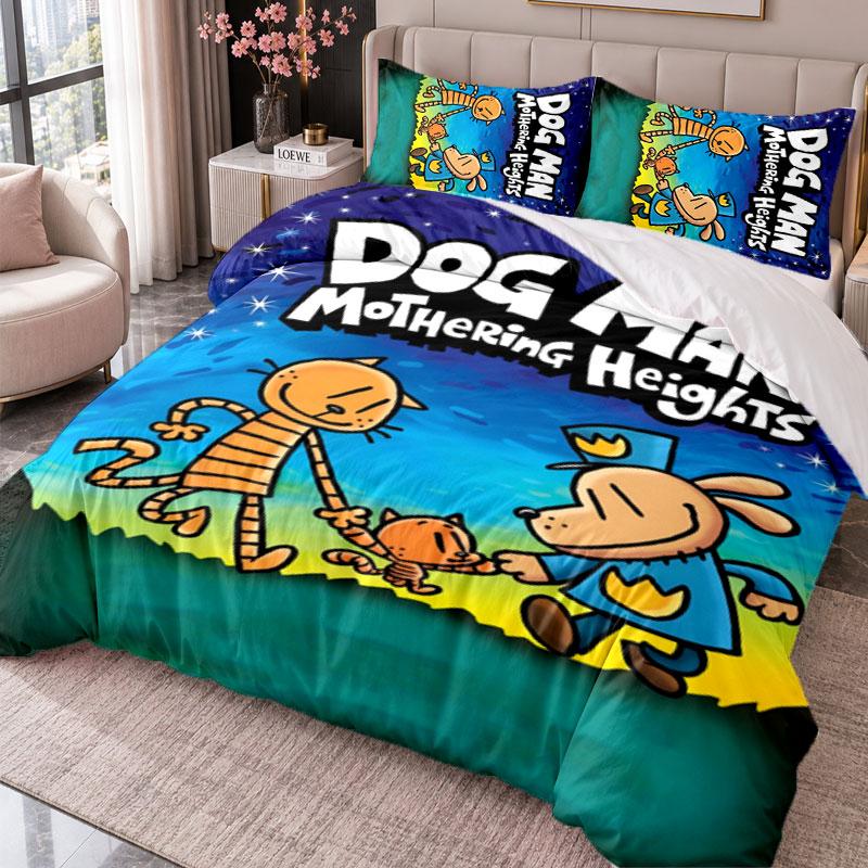 Dog Man 3Pcs Bedding Set Duvet Cover With Two Pillowcases For Bedroom Home Decoration