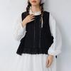 Women's Japanese Embroidered Cotton Lace Camisole Vest with Side Slits