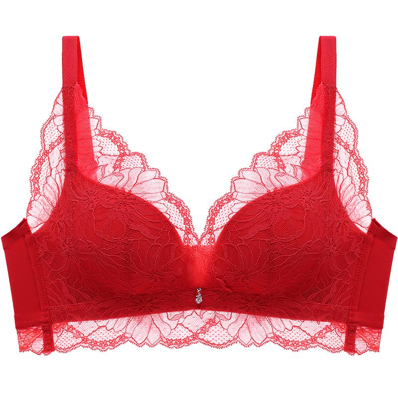 Ordifen Women's Wireless Bra, Push-Up Bra, Lace Antibacterial Brassiere, Gift for Girlfriend XB1533/XB1521