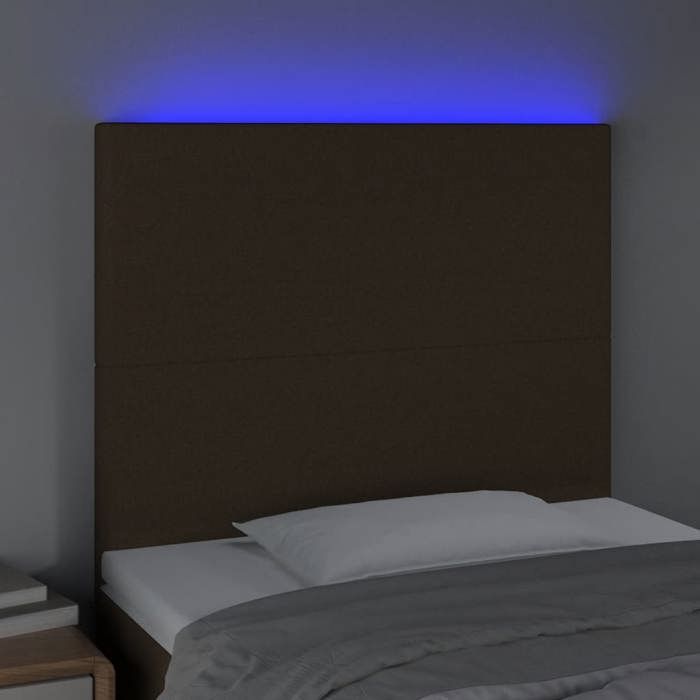 VidaXL LED Headboard Bedroom Furniture Single Bed Accessory Headboard Interior Dark Brown 3122137