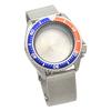 Blue Orange 42mm Steel Watch Strap Belt Bezel Case for Movement NH35/36