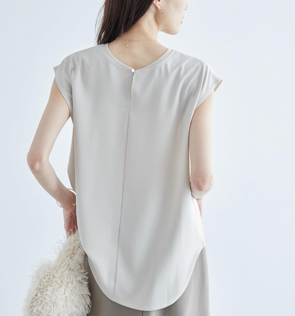 Cut Tops Cut Georgette Beige Sub [ROPE PICNIC] Women's (28)