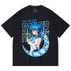 230 g/m² 100% Baumwolle Sailor Moon V4 Merkur Druck Unisex Schweres Baumwoll-T-Shirt