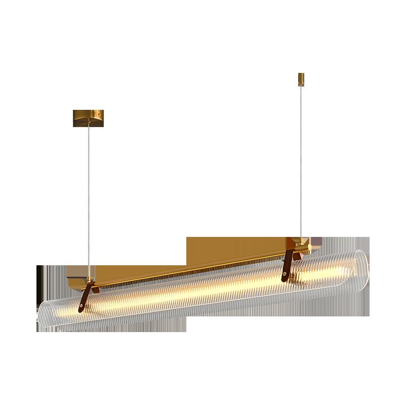 Sleek One-Character Pendant Light: Modern, Simple Strip Design for Restaurants and Bars.