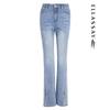 ELLASSAY Women's Relaxed Fit Flared Denim Jeans