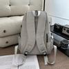 School Bag: New Middle School Student Backpack, Men's Large Capacity Plaid Trendy Brand Workwear Style, College Student Couple's Casual Travel 