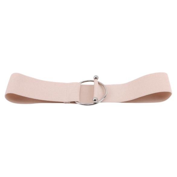 Women's Elastic Belts Round Buckle Belt Fashion Simple Waistband Clothing Decoration