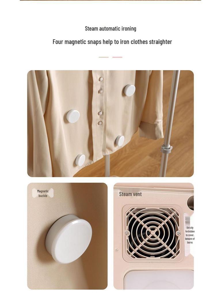 Multifunctional Portable Clothes Dryer & Ironing Machine with Foldable Rack and High-Temperature Sterilization