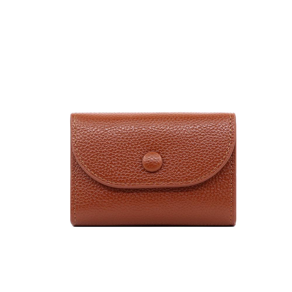 Simple & Portable Coin Pouch: Soft Lychee Texture, Large Capacity for Change & Cards