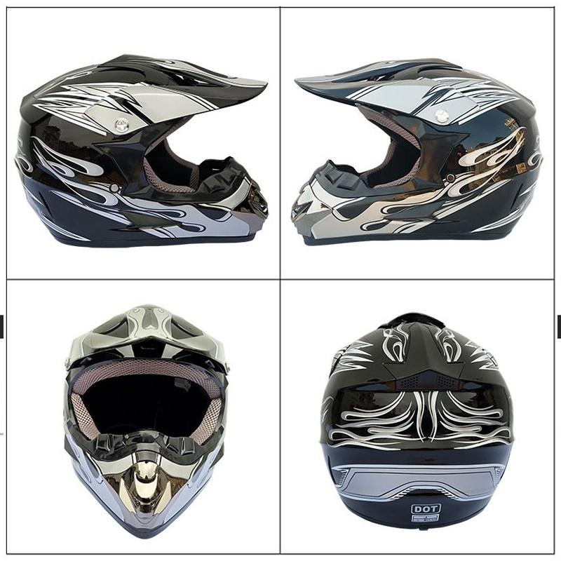 Off-road Mountain Full Face Men Motorcycle Helmet Racing Helmet  Free Gift Goggles Mask Glove