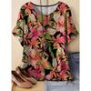 3D Printed Insect Flower Pattern Summer Fashion Women's T-shirt Breathable and Trendy Versatile