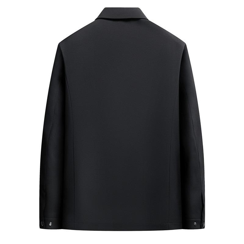 Winter New Velvet Thickened Lapel Middle and Old Executive Jacket Jacket Dad Loose Warm Men's Top