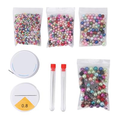 1500 Stück Perlen 4mm 6mm 8mm 10mm Rund Gemischte Farbe für DIY Schmuckherstellung Basteln Armband