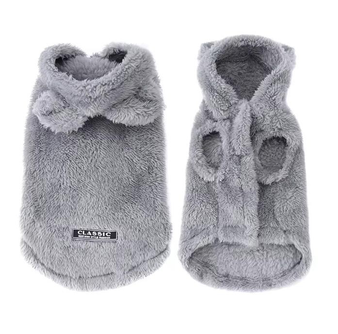 Weiche Fleece Hundekleidung Süßer Hoodie Mantel Für Kleine Mittlere Hunde Katzen Herbst Winter Welpen Kapuzenjacke Pullover Mops Kleidung
