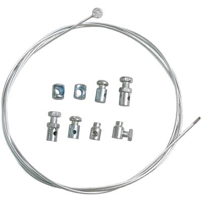 Stainless Steel Motorcycle Cable Repair Kit for Clutch and Throttle with Spiral Wire Core and Adjustable Heads