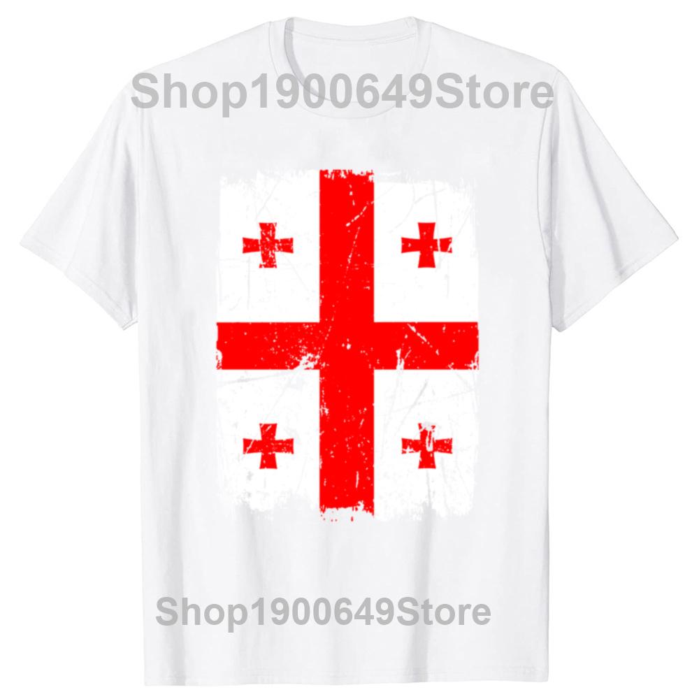 Funny Retro Georgia Flag Map Graphic Tshirts Men Womens Fashion Casual Tshirt 100 Cotton Loose Oversized Georgian T Shirt