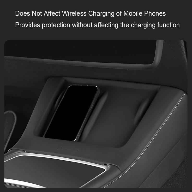 Silicone Non-Slip Pad Mat For Tesla Model Y   Car Central Control Phone Wireless Charging Charger Protect Cover Pad