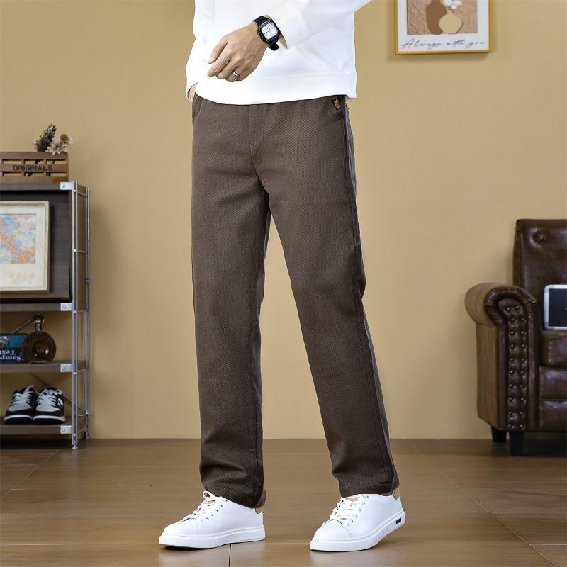 Men's Business Casual Pants Men's Straight Versatile Simple Pants Fashion Men's Pants Solid Color Drape Men's Loose Trousers