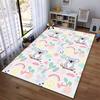 Cute Koala Cartoon Carpet with Rainbows and Floral Pattern Design Suitable for Use As an Anti-slip for Living Room Bedroom Sofas