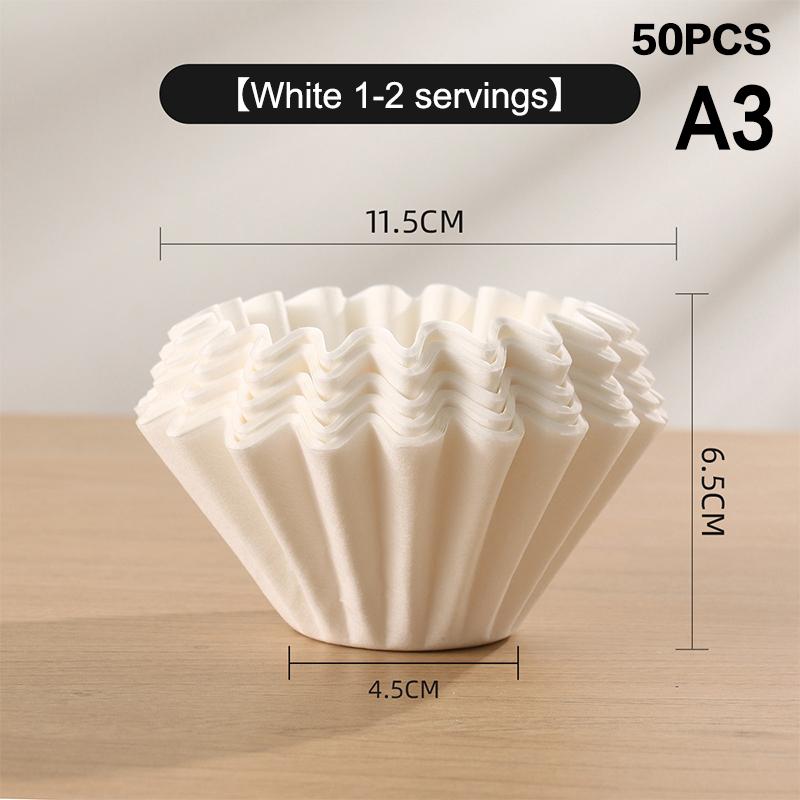 

50 шт. Бумага для кофейных фильтров Целлюлоза Дрип-тип Бумажные формочки для кексов Бумага для заваривания чая Аксессуары Инструмент Кухонные инструменты