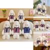 Adorable Plush Dog Toy With Scarf Charming Stuffed Animal For Kids Home Decor