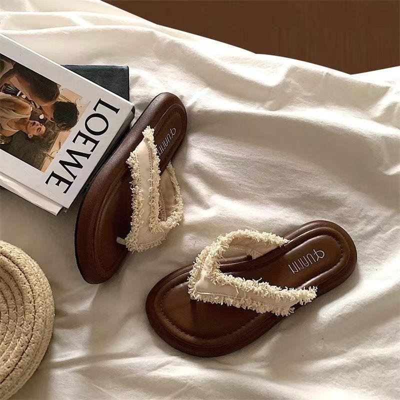Fashion Women Roman Cool Slippers Retro Flip Flops Fashion Sandal Beach Versatile Shoes Vacation Casual Beach Flat Shoes Sandalias Mujer