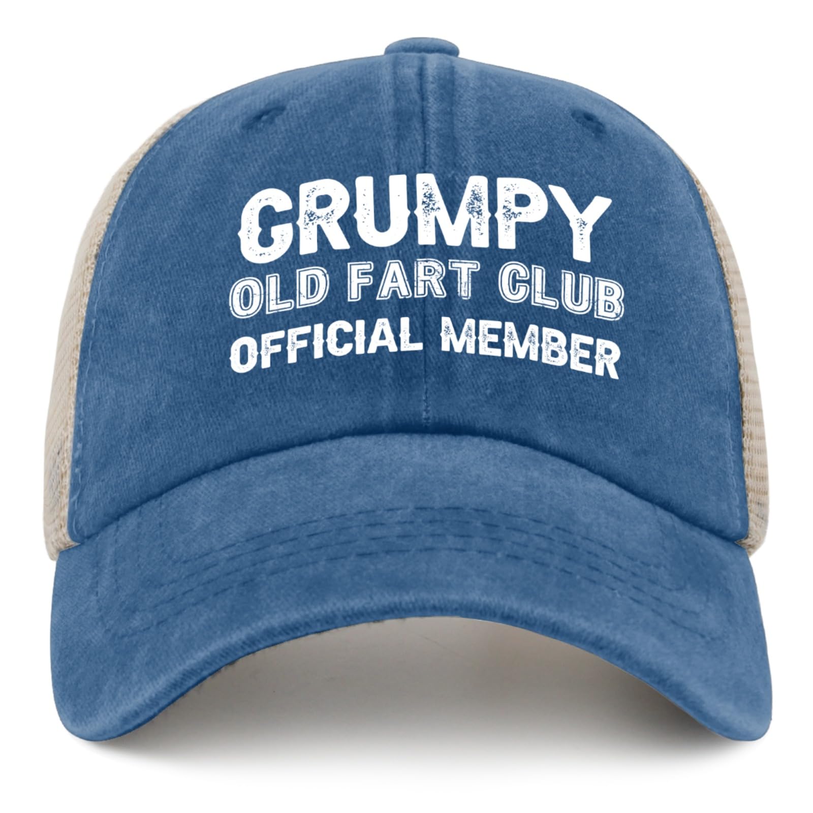 Grumpys Old Fart Clubs Trucker Hat Men Vintage Mesh Cap for Summer