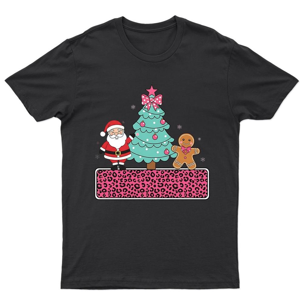 Santa Gingerbread Christmas Tree TShirt Unisex Gift Retro Funny Unisexs