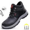 Waterproof  Fashion Men Safety Work Boots Winter Warmth Steel Toe Cap Anti Smashing Male Labor Shoes Footwear Sneakers